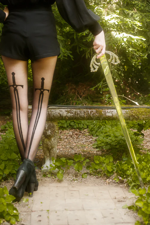 Sheer Sword Backseam Tights - Image 3
