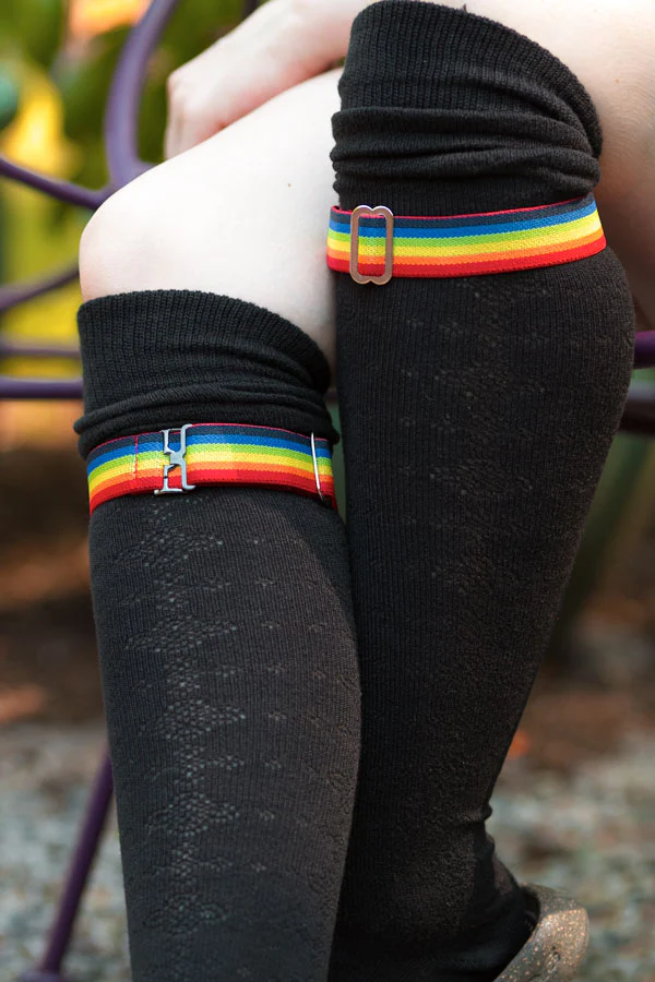 Simply Adjustable Rainbow Sock Garters - Image 2