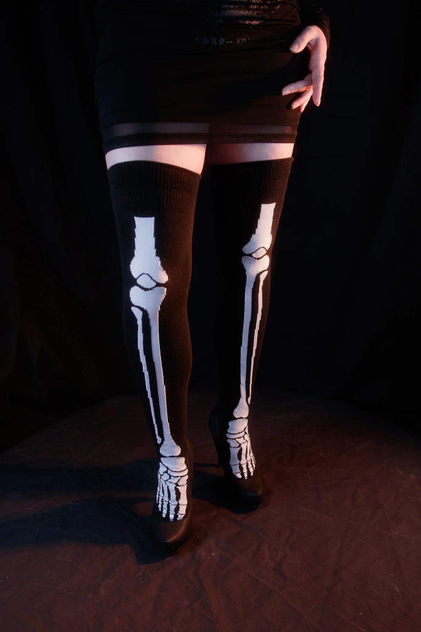 Skeleton Thigh High