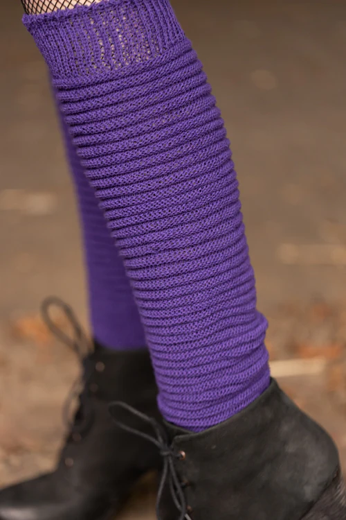 Slinky Thigh High Socks - Purple - Image 5