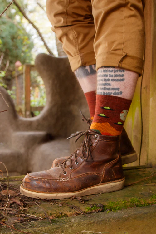 Spaced Out Wool Hiking Crew - Image 5