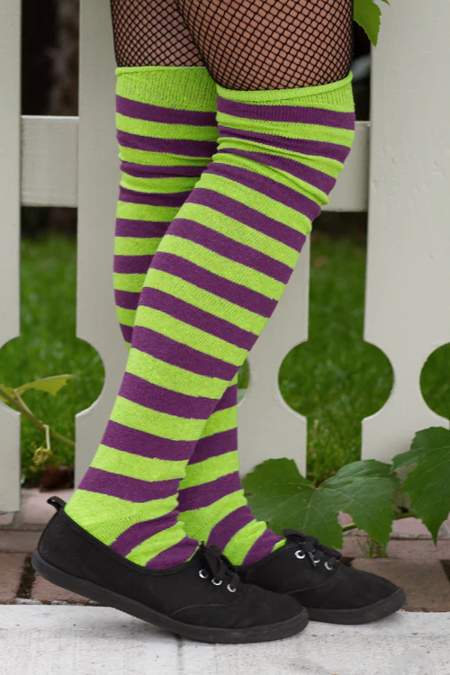 Striped Knees - Lime/Purple - Image 5