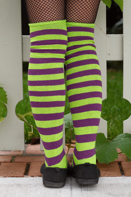 Striped Knees - Lime/Purple - Image 6