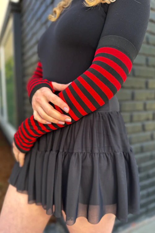 Striped Nylon Arm Warmers - Image 14