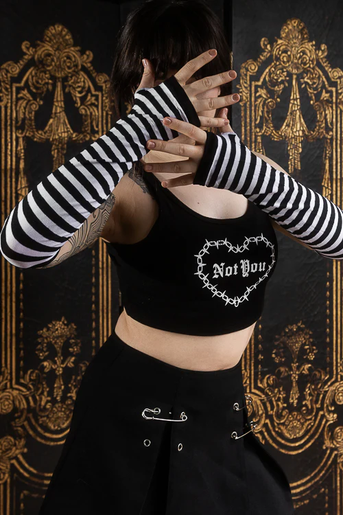 Striped Nylon Arm Warmers - Image 15