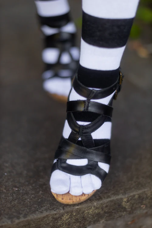 Striped Over the Knee Toe Socks - Image 16