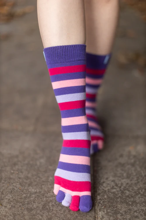 Stripy Crew Toe Socks - Image 13
