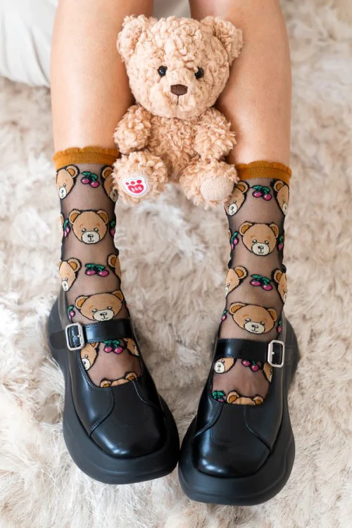 Teddy Bear Ruffle Sheer Crew