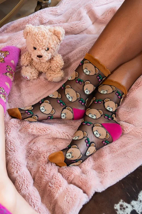 Teddy Bear Ruffle Sheer Crew - Image 2