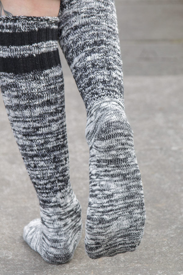 Top-Striped Marled Slouch Knee Socks - Image 5
