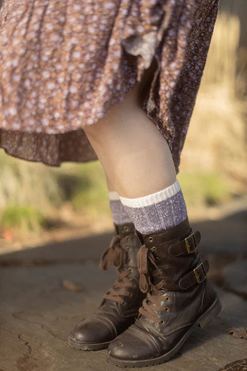 Tweed Knit Crew Socks - Image 10