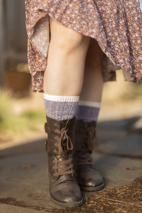 Tweed Knit Crew Socks - Image 11