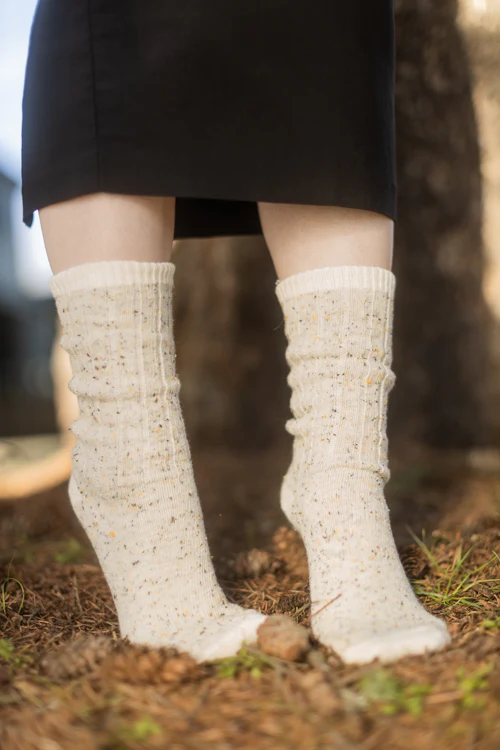 Tweed Knit Crew Socks - Image 13