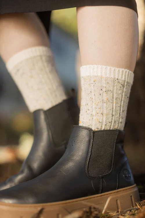 Tweed Knit Crew Socks - Image 14