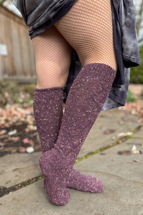 Tweed Knit Diamond Rib Socks - Image 12