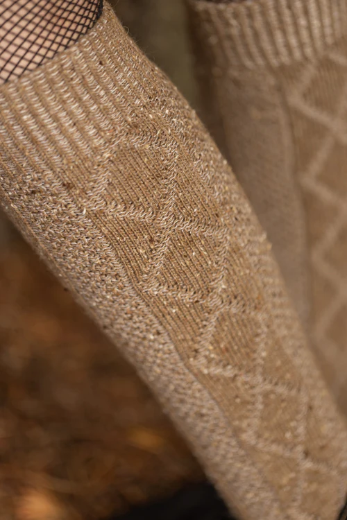 Tweed Knit Diamond Rib Socks - Image 18