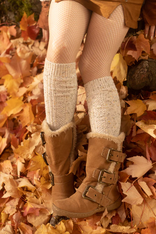 Tweed Knit Diamond Rib Socks - Image 21