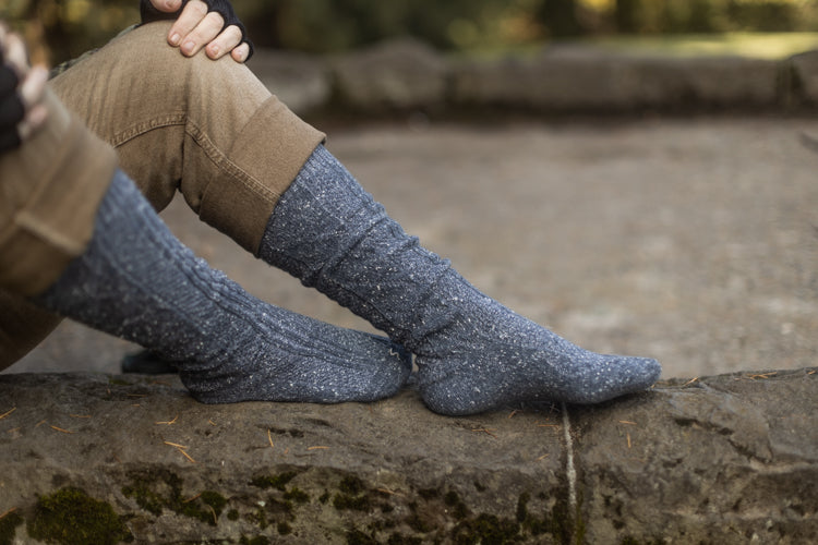Tweed Knit Diamond Rib Socks - Image 6
