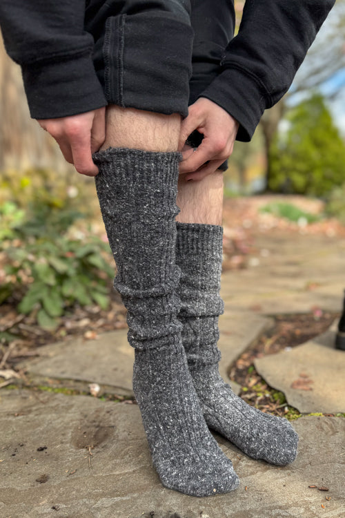 Tweed Knit Diamond Rib Socks - Image 8