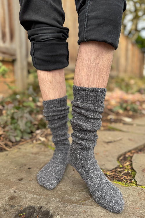 Tweed Knit Diamond Rib Socks - Image 9