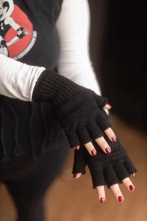 Wool Fingerless Gloves - Image 2