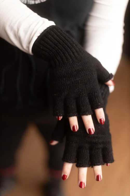 Wool Fingerless Gloves - Image 3