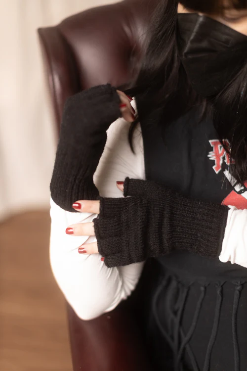 Wool Fingerless Gloves - Image 5