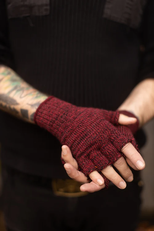 Wool Fingerless Gloves - Image 6