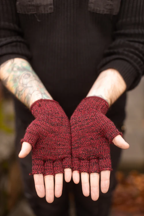 Wool Fingerless Gloves - Image 7