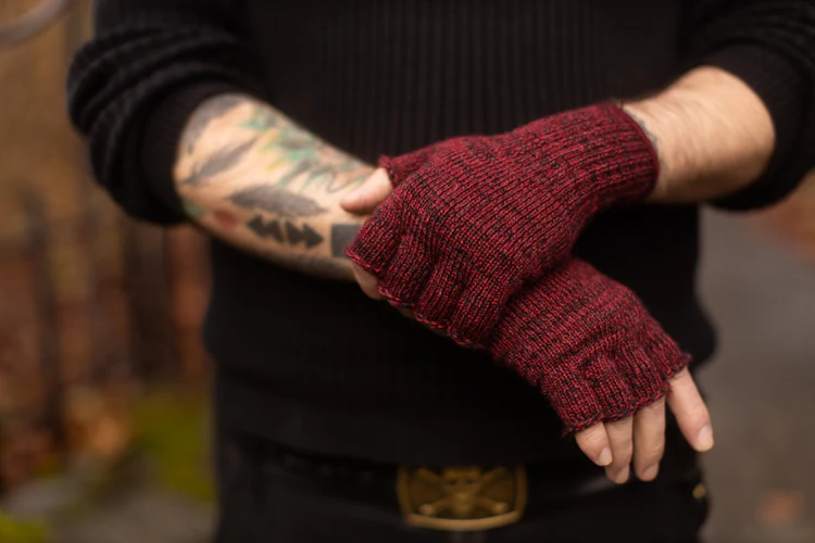 Wool Fingerless Gloves - Image 9