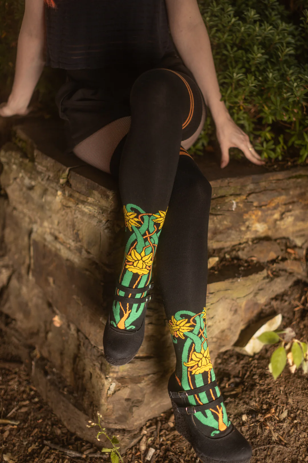XL-FOOT Botanical Nouveau Thigh High Socks - Image 13