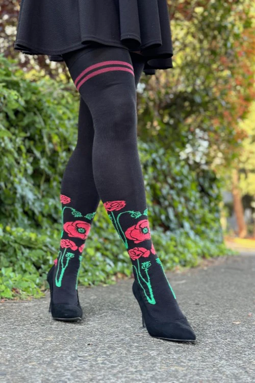 XL-FOOT Botanical Nouveau Thigh High Socks - Image 3