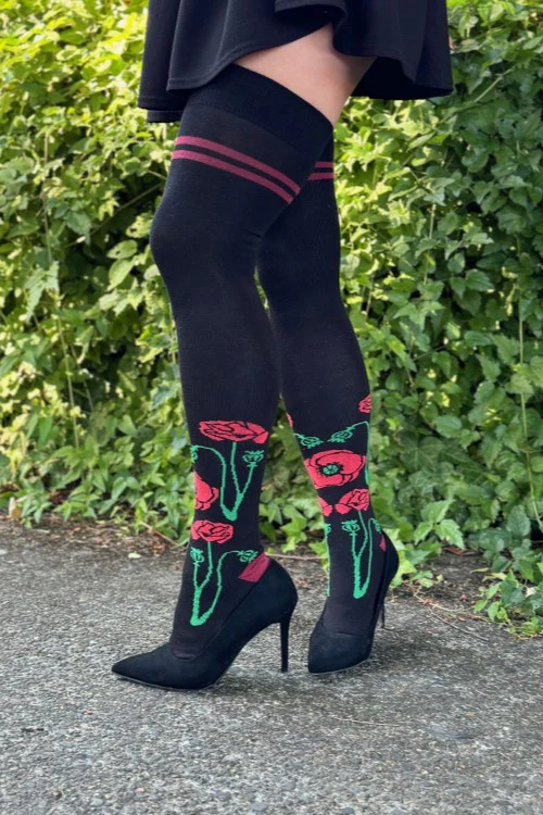 XL-FOOT Botanical Nouveau Thigh High Socks - Image 4