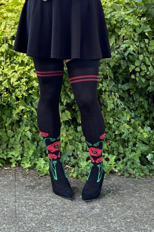XL-FOOT Botanical Nouveau Thigh High Socks - Image 5