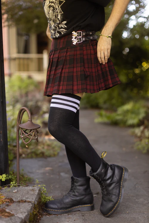 XL-FOOT Cotton Top-Striped Extraordinary Thigh High - Image 3