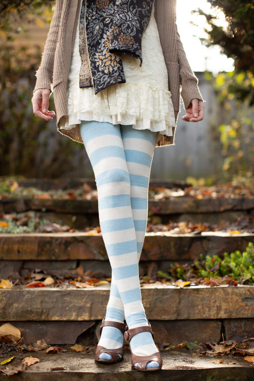 Longer Striped Extraordinary Thigh High Socks - Image 56